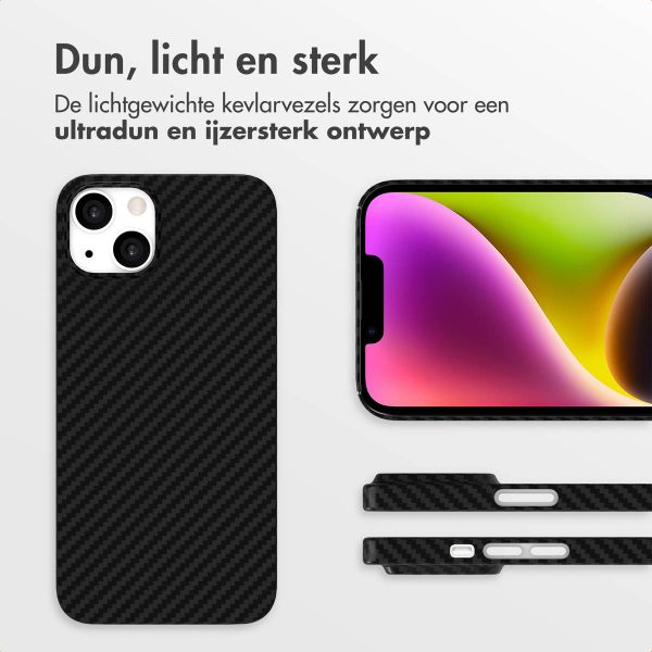 Accezz MagSafe Kevlar Backcover Apple iPhone 14 - Zwart
