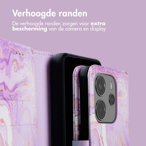 imoshion Design Bookcase Xiaomi Redmi Note 14 (4G) - Purple Marble