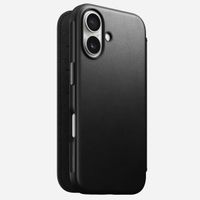 Nomad Modern Leather Folio Bookcase iPhone 16 - Black