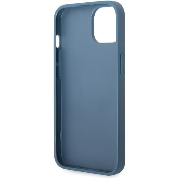 Guess 4G Metal Logo Backcover iPhone 14 - Blauw