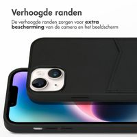 Accezz Premium Leather Card Slot Backcover Apple iPhone 14 Plus - Zwart