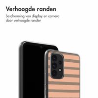 imoshion Design hoesje Samsung Galaxy A53 - Striped peach reverse