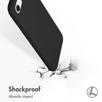 Accezz Liquid Silicone Back Cover Apple iPhone SE (2022 / 2020) / 8 / 7 - Black