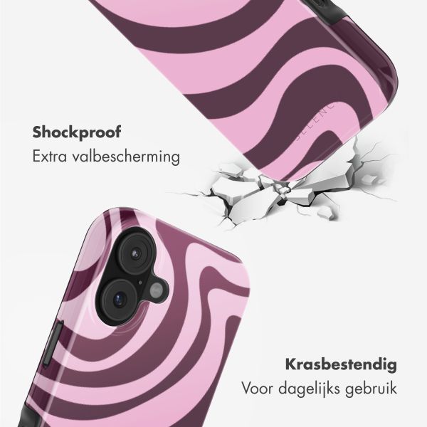 Selencia Vivid Backcover met MagSafe Apple iPhone 17 - Wavy Swirl Pink Plum