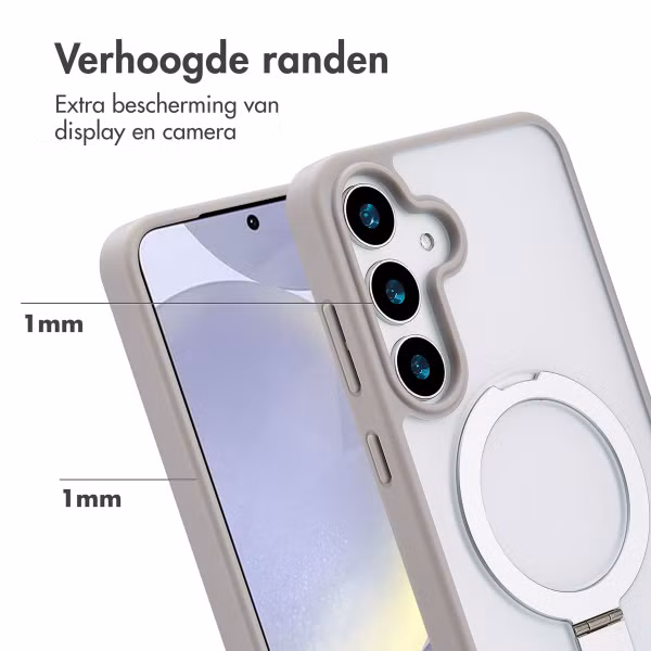 Accezz Ring Stand Backcover met MagSafe Samsung Galaxy S25 Plus - Grijs