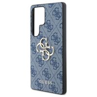 Guess 4G Metal Logo Backcover Samsung Galaxy S25 Ultra - Blauw