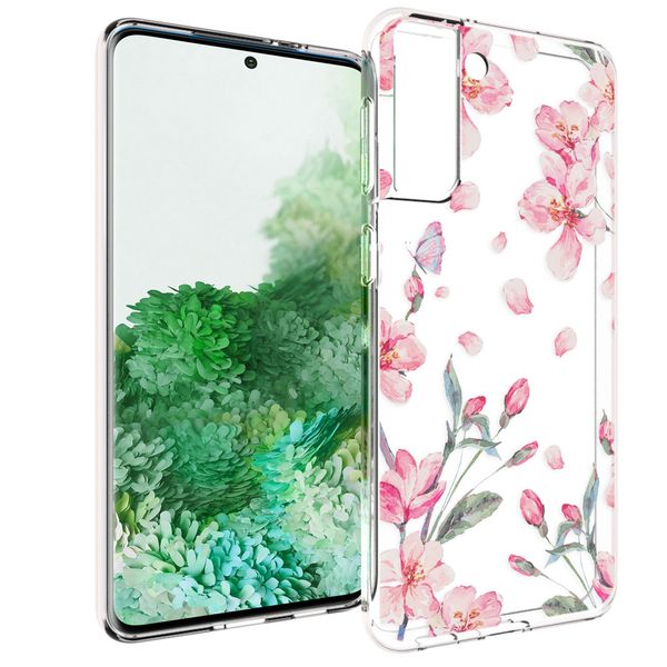 imoshion Design hoesje Samsung Galaxy S21 Plus - Bloem - Roze