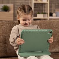 imoshion Kids-Proof Back Cover with Handle Apple iPad 11 (2025) 11 inch A16 / iPad 10 (2022) 10.9 inch - Olive Green