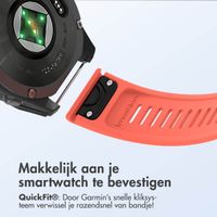 imoshion QuickFit® Stripe Siliconenbandje Garmin Watch | 22 mm aansluiting - Oranje