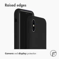 Accezz Liquid Silicone Backcover Apple iPhone X / Xs - Zwart