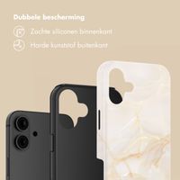 Selencia Vivid Backcover Apple iPhone 16 - Golden Beige Marble
