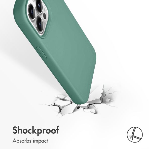 Accezz Liquid Silicone Back Cover with MagSafe Apple iPhone 13 Pro - Dark Green