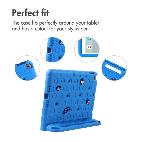 imoshion Kidsproof Tablet Case with Detachable Dolls Apple iPad 9 (2021) 10.2 inch / iPad 8 (2020) 10.2 inch / iPad 7 (2019) 10.2 inch - Blue