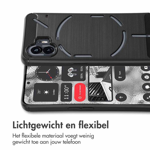 imoshion Brushed Backcover Nothing Phone (2) - Zwart