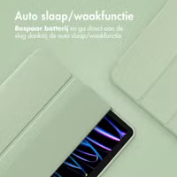 Accezz Smart Silicone Bookcase Apple iPad Air 11 inch (2025) M3 / (2024) M2 / Air 5 (2022) / Air 4 (2020) - Lichtgroen