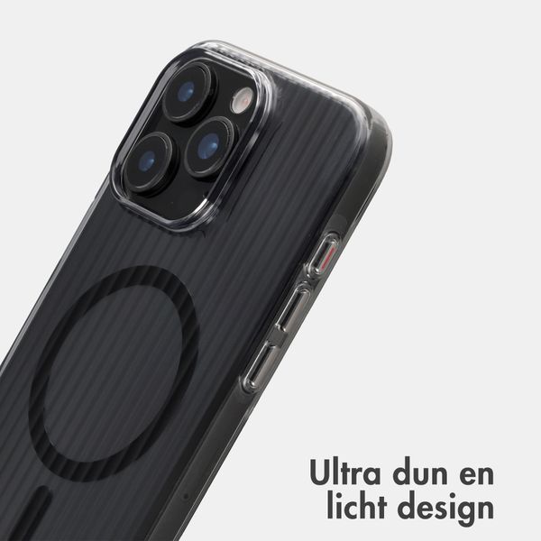 Accezz Lite Backcover met MagSafe | Fluted | Apple iPhone 16 Pro - Zwart