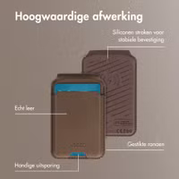 Accezz Magnetische Leren Wallet met standaard - Geschikt voor Apple Find My - Coffee Brown