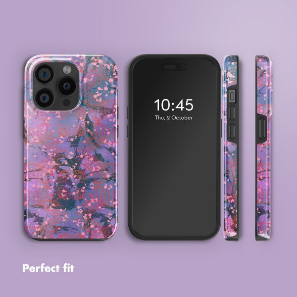 Selencia Vivid Back Cover with MagSafe Apple iPhone 15 Pro - Fresh Paint Flower Orange