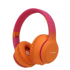 imoshion Draadloze Kinderkoptelefoon LED Light - Decibelbegrenzer - Met AUX kabel - Hot Pink / Apricot Orange Crush