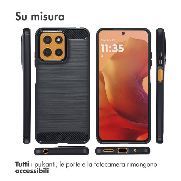imoshion Brushed Backcover Motorola Moto G15 / G15 Power - Zwart