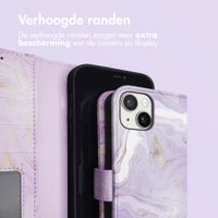 imoshion Design Bookcase Apple iPhone 14 - Purple Marble