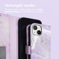 imoshion Design Bookcase iPhone 14 - Purple Marble