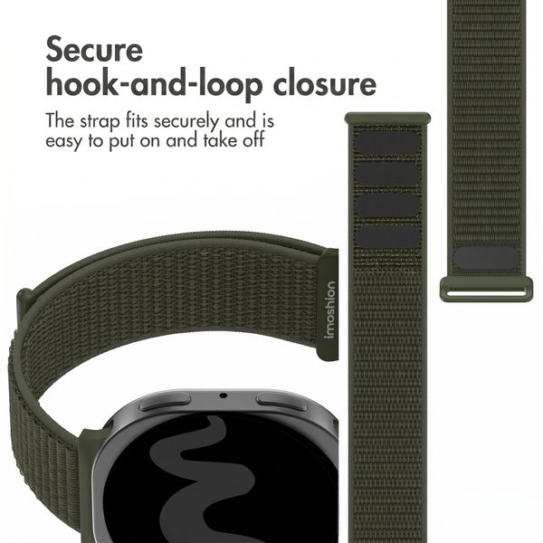imoshion Nylon Strap Samsung Galaxy Watch 9 (40/44mm) / Watch 8 (40/44mm) / Classic (46mm) - Army Green