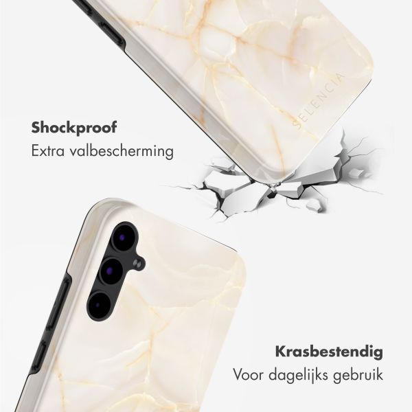 Selencia Vivid Backcover Samsung Galaxy A34 (5G) - Golden Beige Marble