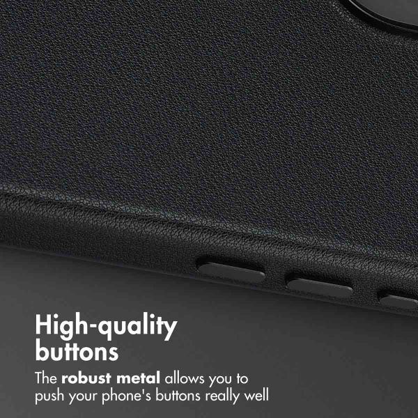 Accezz Leather Back Cover with MagSafe Apple iPhone 17 - Onyx Black