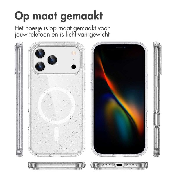 imoshion Sparkle Backcover met MagSafe Apple iPhone 17 Pro - Transparant