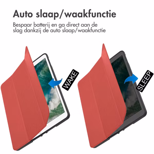 imoshion Trifold Bookcase Apple iPad 6 (2018) 9.7 inch / iPad 5 (2017) 9.7 inch / Air 2 (2014)/Air 1 (2013) - Rood