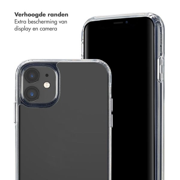 Selencia Transparent Case with Hooks + Lova Wrist Strap Apple iPhone 11 - Leopard