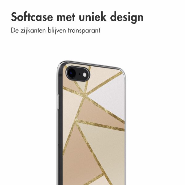 imoshion  Design hoesje iPhone SE (2022 / 2020) / 8 / 7 - Graphic Beige