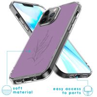 imoshion Design hoesje iPhone 12 (Pro) - Floral Purple