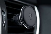 Baseus Air Vent Magnetic Car Mount Cable Clip - Telefoonhouder auto - Ventilatierooster - Magnetisch - Zwart