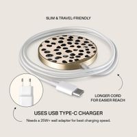 Burga Wireless Magnetic Charger - MagSafe and Qi2 - Almond Latte / Gold