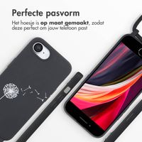 imoshion Siliconen design hoesje met koord iPhone 16e - Dandelion Black