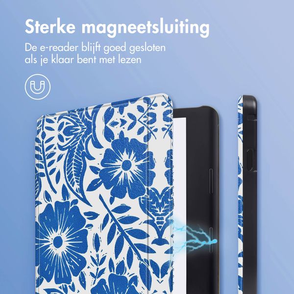 imoshion Design Slim Hard Case Sleepcover met stand Kobo Sage / Tolino Epos 3 - Flower Tile