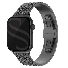 Selencia Stalen draak band Apple Watch Series 1 t/m 9 / SE (38/40/41 mm) | Series 10 / 11 (42 mm) - Zwart
