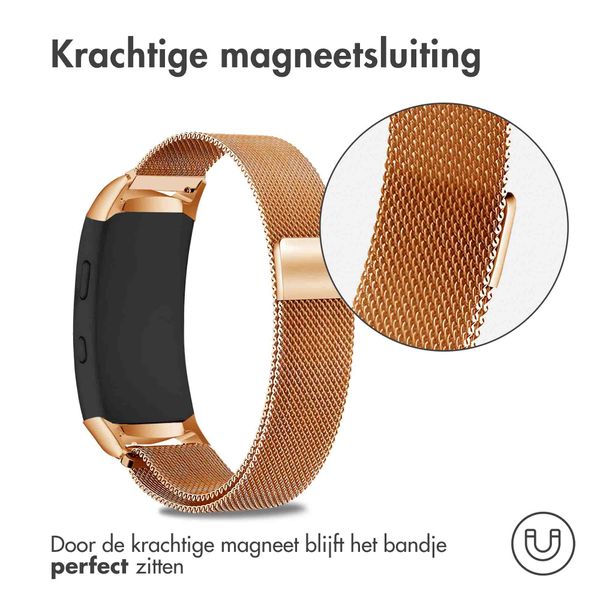 imoshion Milanees magnetisch bandje Samsung Gear Fit 2 / 2 Pro - Rosé Goud