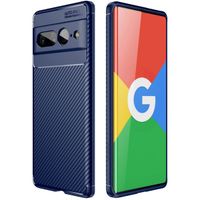 imoshion Carbon Softcase Backcover Google Pixel 7 Pro - Blauw