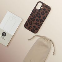 Selencia Sabi Back Cover Panther Print with MagSafe Apple iPhone 17 - Mocha Brown