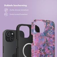 Selencia Vivid Backcover met MagSafe Apple iPhone 15 - Fresh Paint Flower Orange