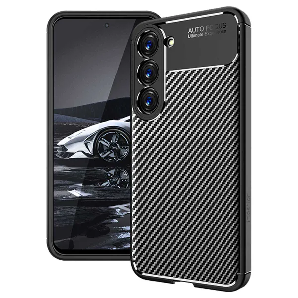 imoshion Carbon Softcase Backcover Samsung Galaxy S23 Plus - Zwart