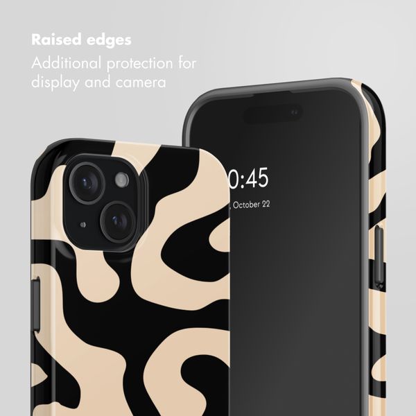 Selencia Vivid Back Cover with MagSafe Apple iPhone 15 - Art Wave Black