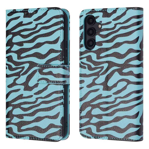 imoshion Design Bookcase Samsung Galaxy A54 (5G) - Black Blue Stripes