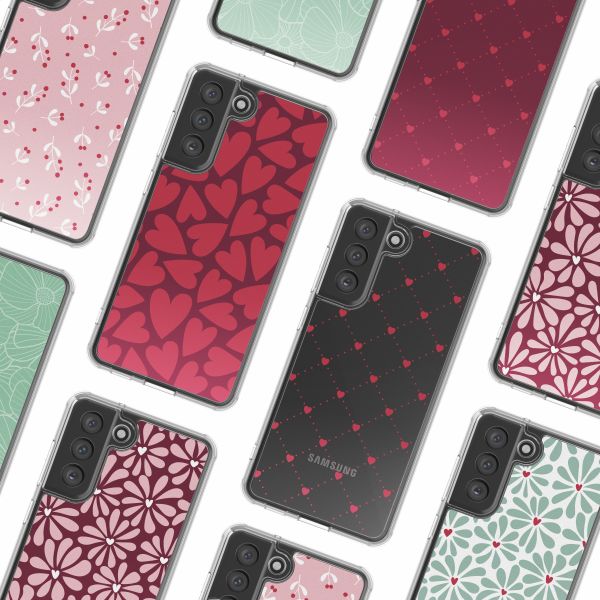 imoshion Design hoesje Samsung Galaxy S21 FE - Hearty Coral Dust