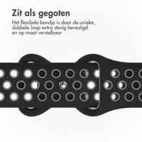 imoshion Sport⁺ bandje Apple Watch Series 1 t/m 9 / SE (38/40/41 mm) | Series 10 / 11 (42 mm) - Maat S/M - Black & Anthracite