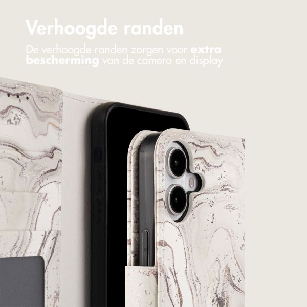 imoshion Design Bookcase iPhone 16 - Sandy Marble