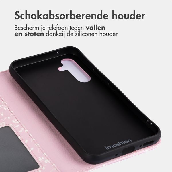 imoshion Design Bookcase Samsung Galaxy A54 (5G) - Pink Bazaar Flowers